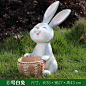 花园摆件卡通动物兔子户外园林景观雕塑别墅庭院幼儿园小区装饰品-tmall.com天猫
