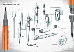 可以换头的水彩笔， 工业设计，产品设计，普象网