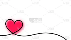模糊的红色心形线。