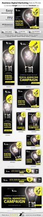 Business Digital Marketing Web & FB Banners Ads - Banners & Ads Web Elements