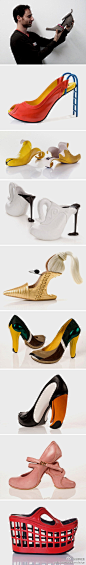 创意鞋盒：【高跟鞋艺术】以色列鞋子设计师 Kobi Levi的一些作品，每只鞋都是亲自设计并在工作室内手工完成。