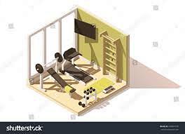 “isometric view gym”...