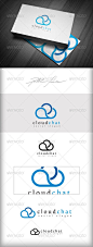 Cloud Chat - Cloud Network Logo - Meteorology Logo | #corporate #branding #creative #logo #personalized #identity #graphic #design #corporatedesign