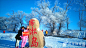 2015年1月23日雪乡旅游冰雪童话A线旅游团之雾凇岛精彩瞬间合影留恋