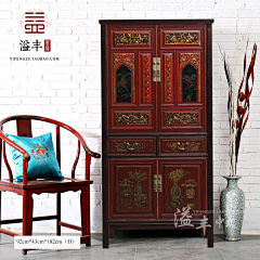 溢丰中式古典家具采集到明清古典老门板改装柜子