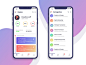 Daily Mobile app Statistic UI iPhone X
