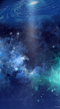 梦幻科幻宇宙北极光背景素材