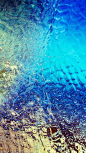 抽象的蓝色露水窗口艺术背景iPhone 8壁纸