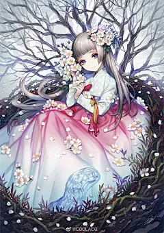 #COOLACG精选图库# #治愈动漫# #插画#
分享：韩国画师『Danhu Moon』的板绘插画作品 ​​​​