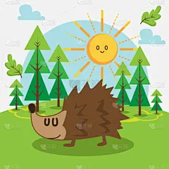 可爱的,刺猬,森林,猴子,野生动物,壁纸,动物,鸟类,爱,复古