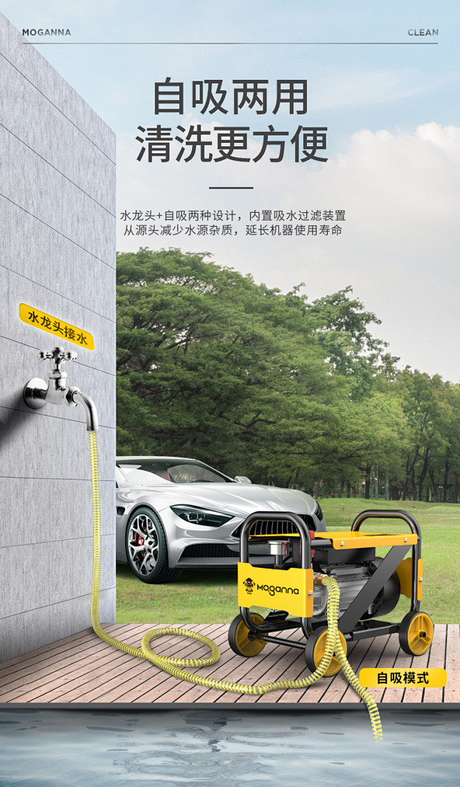 洗车机高压水泵神器家用小型220V水枪大...
