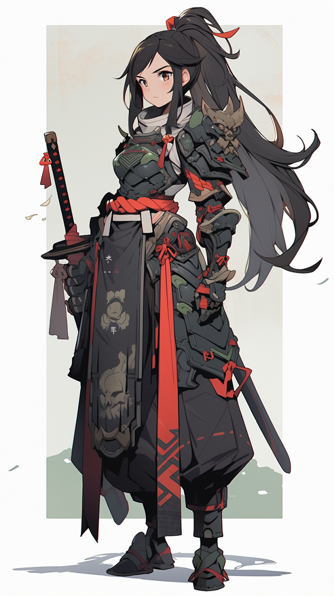 AI法师剑客角色设定图集 赛博朋克人物服...