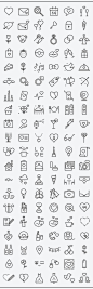 Fully scalable stroke icons, stroke weight 3.5 pt. Useful for mobile apps, UI and Web.: 