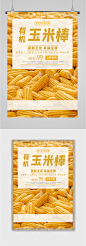 有机健康玉米棒海报