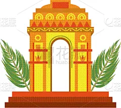 印度门,纪念碑,国内著名景点,传统,名声,德里,大门,石头,节日,夏天