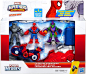 Amazon.com: Marvel Playskool Super Hero Adventures Villain Showdown Exclusive Launcher Showdown 3-Pack Spider-Man, Green Goblin & Rhino [with Cycle & Launcher]: Toys & Games