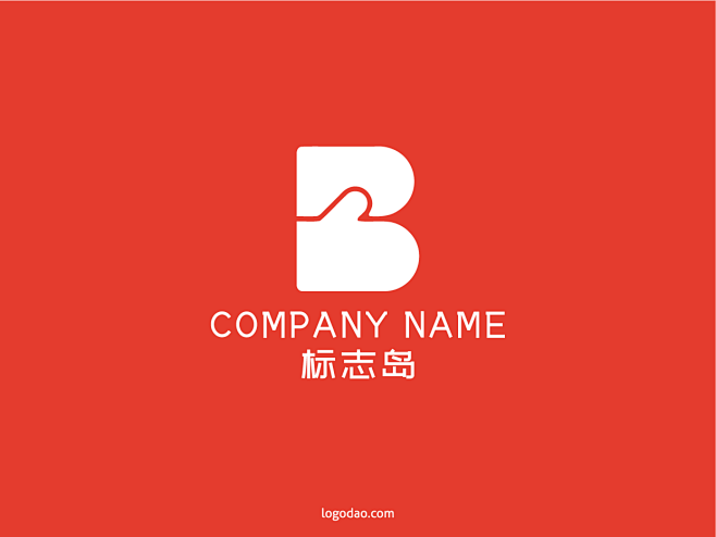 b字母创意标志LOGO设计免费下载