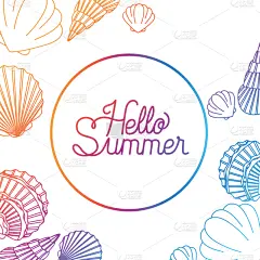你好,夏天,标签,图像,色彩鲜艳,热,壁纸,波浪,暑假,节日