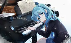 初音 #水彩# #背景图# #初音# #壁纸#