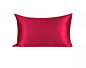 1 Pc 20” X 26" Silk With Envelope Closure Pillow Case Burgundy - Piccocasa : Target
