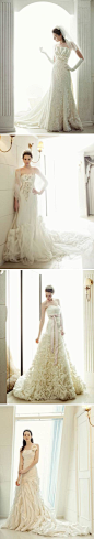 分享四款典雅气质的高腰婚纱，蝴蝶结VS皱褶