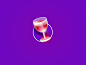 酒象图标象玻璃紫色觚红葡萄酒