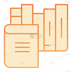 书,书架,符号,橙色,平坦的,计算机图标,传媒,图书馆,书店,品牌名称
