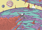 Ouroboros - Graphic Novel : Personal and school project about a colored travel on a strange planet.