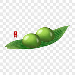手绘清明节寒食节传统美食青团子卡通手绘P...