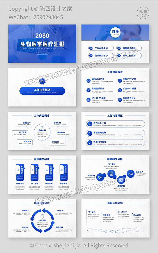 【可商用】医学医疗生物基因工作汇报PPT...