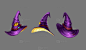 巫师帽子 魔法师 紫色女巫帽 古灵精怪帽 紫色帽子 - 综合模型 蛮蜗网