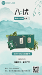 微商三伏天养生保健茶叶产品营销清新风手机海报