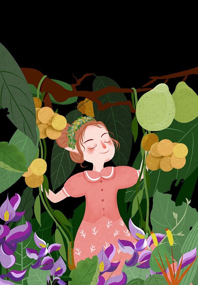 花果茶的包装设计_涂鸦王国 原创绘画平台...