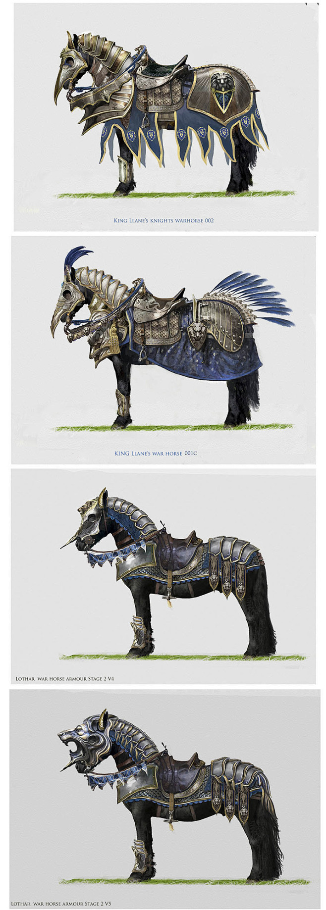 Various horse armour...
