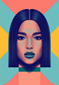 bold colorful Fashion  inspiration modern popart portrait Unique vivid