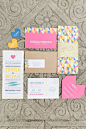 Eclectic & Colorful Geometric Wedding Invitation Suite@北坤人素材