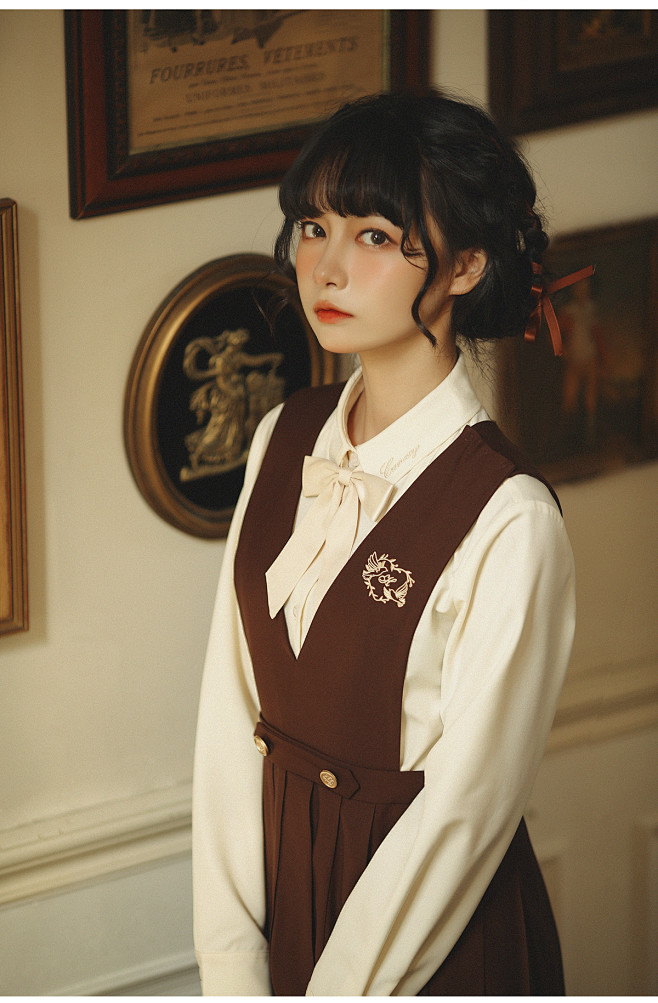 胡桃木jk金茶色的往事原创jk制服西式大小姐淘宝网