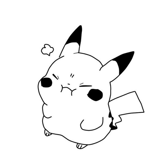 皮卡丘橡皮章素材