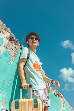 拖着行李箱去远行