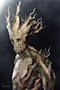 Guardians of the Galaxy Groot Final Concept, Josh Herman : Final Concept for Groot@北坤人素材