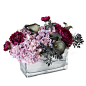 密度家居 现代欧式紫色绣球花艺套装 样板间茶几摆件仿真花假花