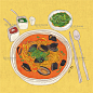 手绘食物水彩插画素材 卡通美食类绘画图片 197P 1000多种-淘宝网