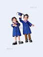 毕业季3D立体学生人物形象