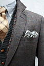 Vintage 100% Wool Tweed Herringbone Sportcoat by Haggar