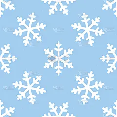 无缝雪花图案冬季背景