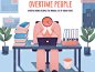 work overtime 设计 插图