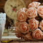 阿芙拉六头粉红玫瑰 新娘 婚礼仿真花||绢花|婚房婚车装饰花 手捧-淘宝网