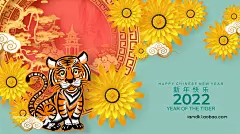 15款中国风2022年春节虎年新年红包贺卡海报吉祥图案矢量设计素材 Chinese New Year 2022 The Tiger Vector