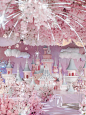 粉色系童话城堡主题婚礼-婚礼灵感-DODOWED婚礼策划网