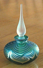 Signed Steven V_ Correia Art Glass Perfume Bottle 1982 _ #24185341